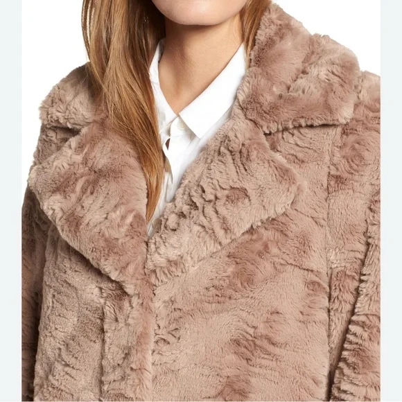 XL KENNETH COLE NEW YORK PINK FAUX FUR JACKET - Picture 2 of 12